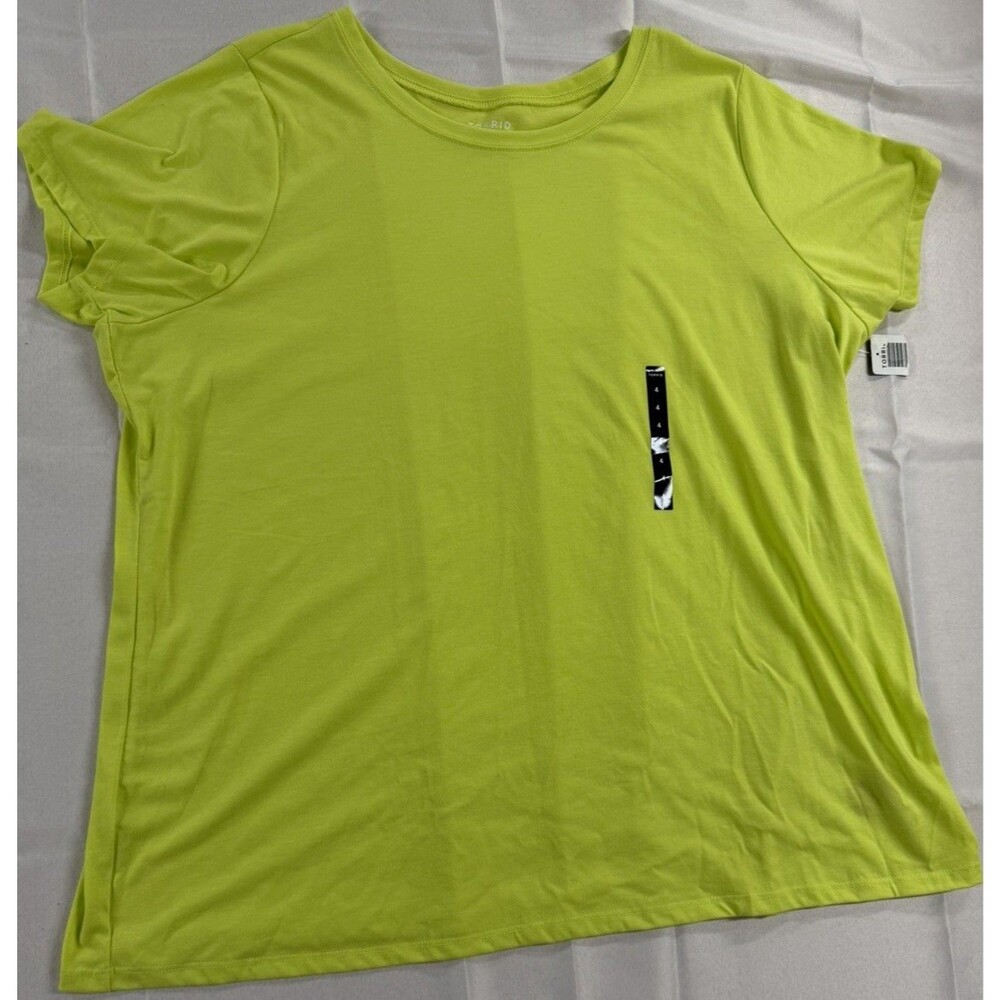 Torrid 4X Neon Green Classic Fit Crew Neck T-Shirt Short Sleeve Plus Size Tee
